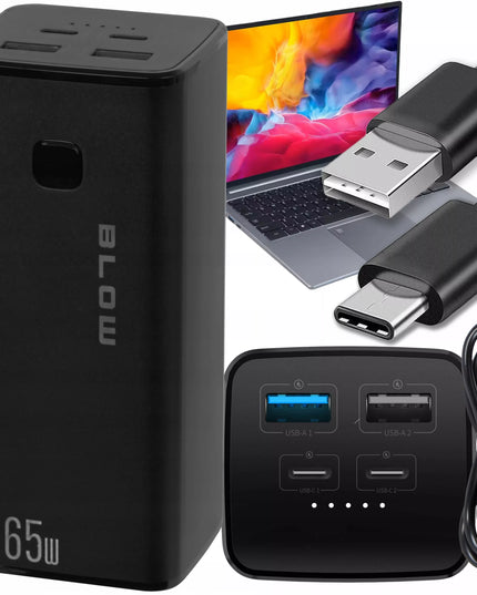 Išorinė baterija (powerbank) 20000 mAh 65W QC3.0 PD USB-C skirta nešiojamiems kompiuteriams