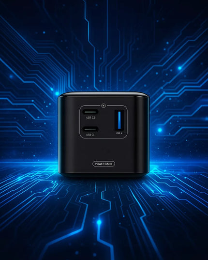 Išorinė baterija BLOW 27000 mAh 140W QC PD USB-C LCD, skirta nešiojamiesiems kompiuteriams ir lėktuvams