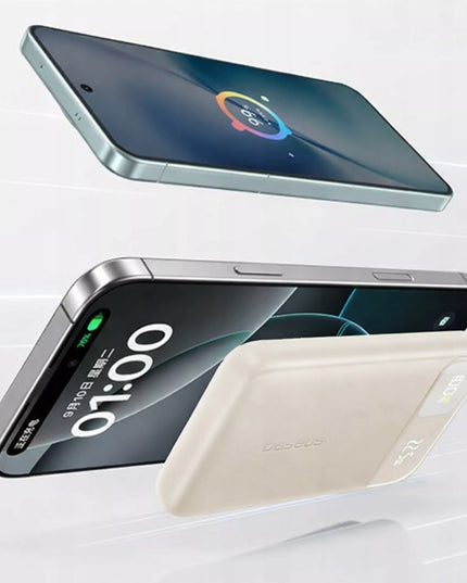 BASEUS 10000 mAh 22.5W maitinimo bankas su integruotais USB-C ir Lightning laidais, greitas įkrovimas