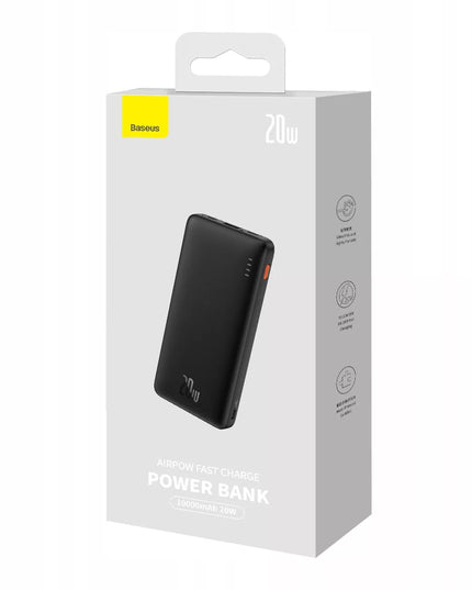 Powerbank BASEUS 10000 mAh USB USB-C Galingas 20W Greitas įkrovimas Kelioninis