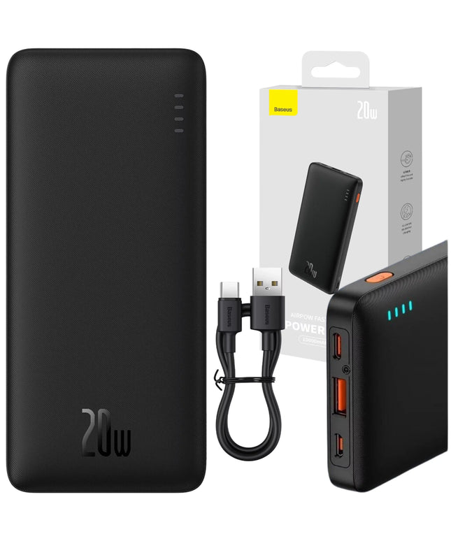 Išorinė baterija BASEUS 10000 mAh USB USB-C galinga 20W greitas įkrovimas kelioninė