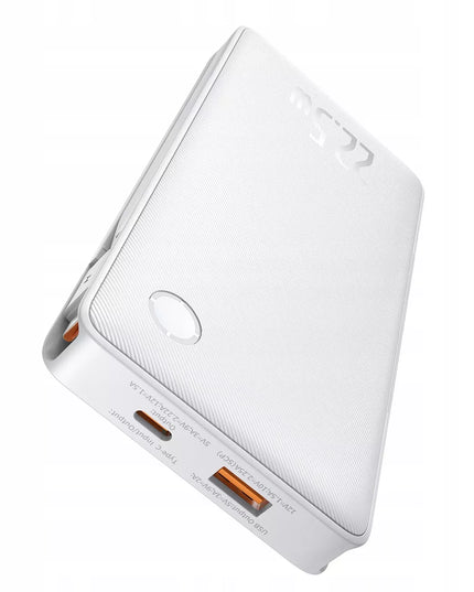 BASEUS išorinė baterija 10000mAh 22,5W su USB-C ir Lightning laidais, skirta iPhone ir Android