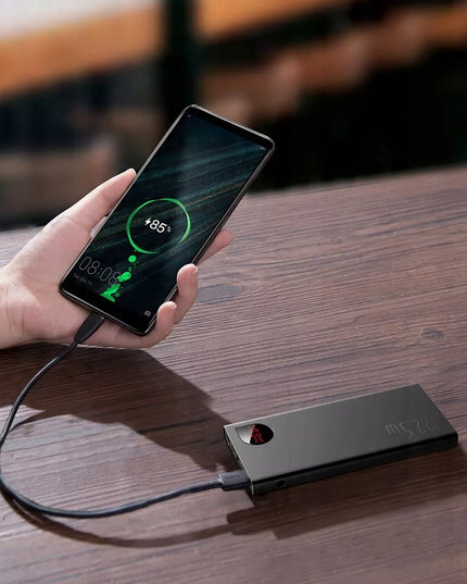 BASEUS išorinė baterija 10000mAh 22.5W greitas įkrovimas USB USB-C LIGHTNING MICRO
