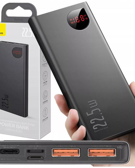 BASEUS išorinė baterija 10000mAh 22.5W greitas įkrovimas USB USB-C LIGHTNING MICRO