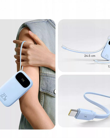BASEUS išorinė baterija 20000 mAh 22.5W USB-C LIGHTNING USB-A su greituoju įkrovimu