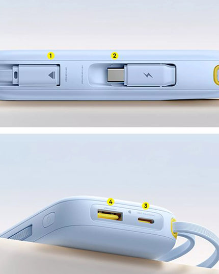 BASEUS išorinė baterija 20000 mAh 22.5W USB-C LIGHTNING USB-A su greituoju įkrovimu