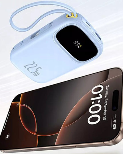 BASEUS išorinė baterija 20000 mAh 22.5W USB-C LIGHTNING USB-A su greituoju įkrovimu
