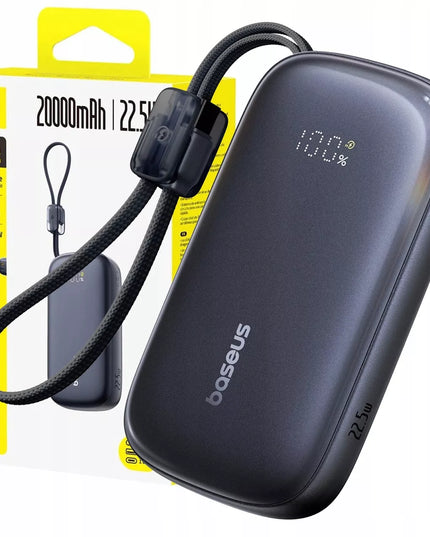 BASEUS išorinė baterija 20000 mAh 22.5W USB-C USB-A LIGHTNING skirta IPHONE ir ANDROID