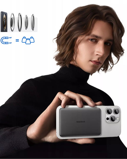 BASEUS 5000 mAh 20W belaidis MagSafe išorinis akumuliatorius (powerbank) greitas įkrovimas + USB-C laidas