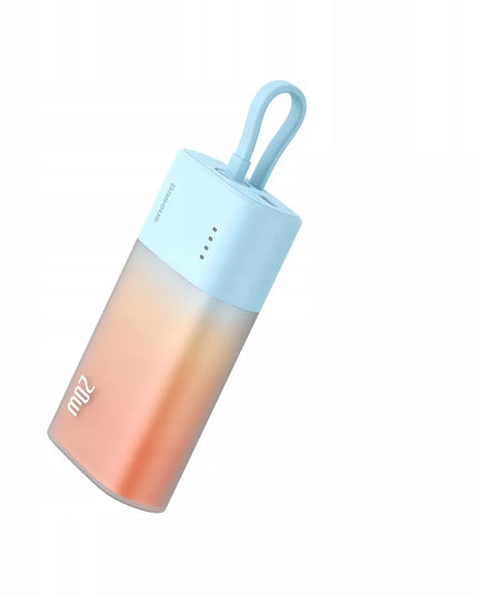 BASEUS 5200mAh 20W galios išorinė baterija su integruotu Lightning laidu