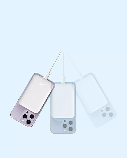 Išorinė baterija (powerbank) BASEUS AIRPOW 6000mAh 20W magnetinė + USB-C į USB-C laidas 30cm