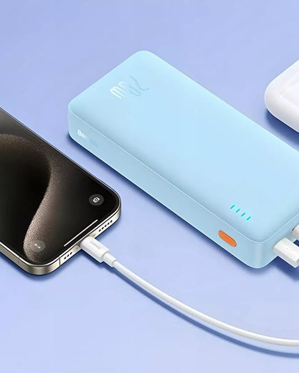 BASEUS išorinė baterija su greituoju įkrovimu 10000 mAh 20W USB-C USB-A saugus