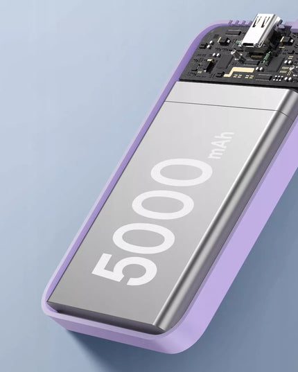 BASEUS INDUKCINIS IŠORINIS BATERIJŲ ĮKROVIKLIS 5000mAh 20W GREITAS MAGSAFE + LAIDAS LĖKTUVAMS
