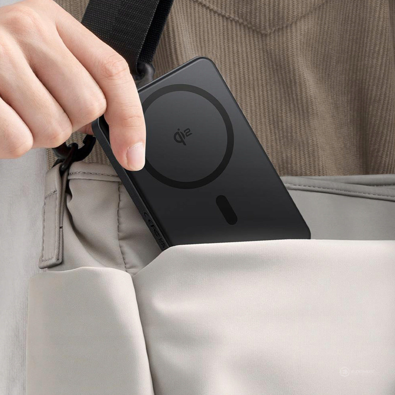 Indukcinis maitinimo blokelis su MagSafe BASEUS 10000mAh Qi2 22.5W USB-C USB + Kabelis