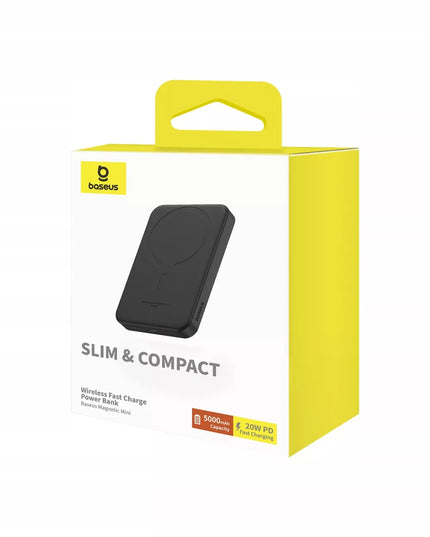 BASEUS mini indukcinis „Powerbank“ su „MagSafe“, 5000 mAh, 20 W, magnetinis su laidu