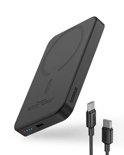 BASEUS mini indukcinis „Powerbank“ su „MagSafe“, 5000 mAh, 20 W, magnetinis su laidu