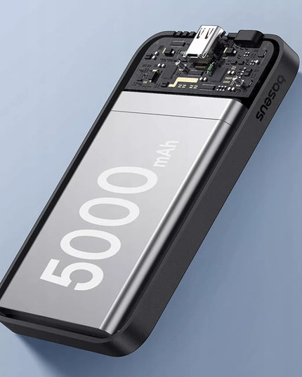 BASEUS mini indukcinis „Powerbank“ su „MagSafe“, 5000 mAh, 20 W, magnetinis su laidu