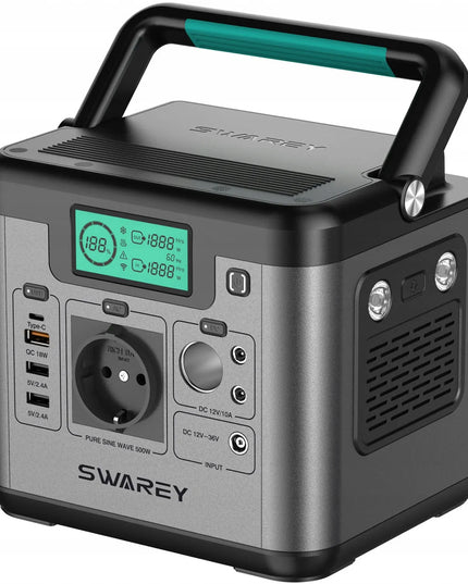 Swarey S500 Pro nešiojama maitinimo stotelė, 518 Wh, 500 W, 144 000 mAh