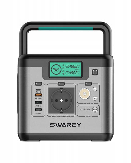 Swarey S500 Pro nešiojama maitinimo stotelė, 518 Wh, 500 W, 144 000 mAh