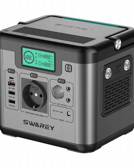 Swarey S500 Pro nešiojama maitinimo stotelė, 518 Wh, 500 W, 144 000 mAh