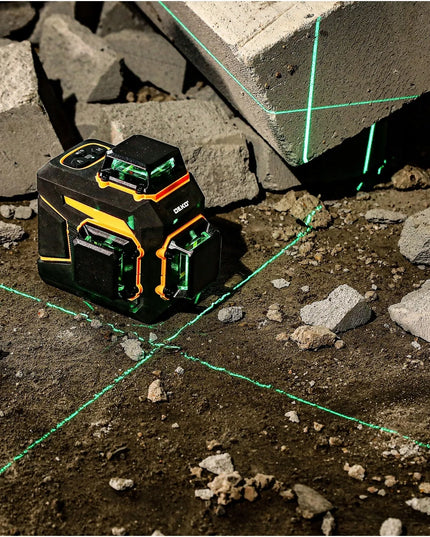 DEKO 360° 3D 12 linijų žaliasis lazerinis nivelyras
