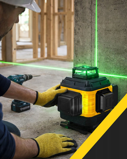 LAZERINIS GULŠČIUKAS KRYŽMINIS 4D 16 LINIJŲ + 2X AKUMULIATORIUS XL TRIKOJIS