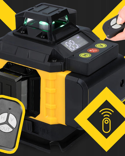 LAZERINIS GULŠČIUKAS KRYŽMINIS 4D 16 LINIJŲ + 2X AKUMULIATORIUS XL TRIKOJIS