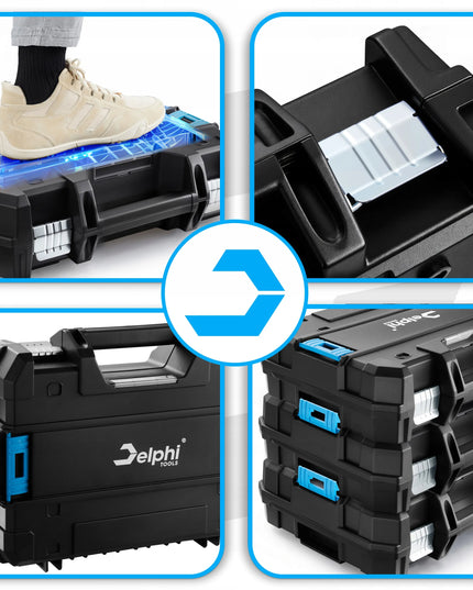 Delphi tools PRO lazerinis nivelyras 360° 4D žalias 16 linijų su stovu ir 2 akumuliatoriais