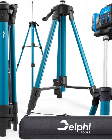Delphi tools PRO lazerinis nivelyras 360° 4D žalias 16 linijų su stovu ir 2 akumuliatoriais