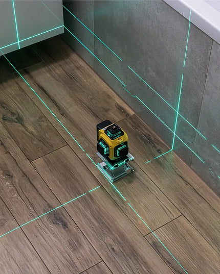 4D lazerinis nivelyras, 16 linijų 360°, kryžminis lazeris, IP54, rinkinys