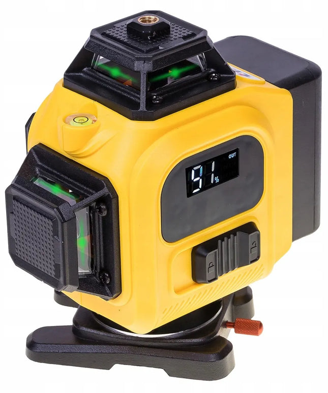 4D lazerinis nivelyras, 16 linijų 360°, kryžminis lazeris, IP54, rinkinys