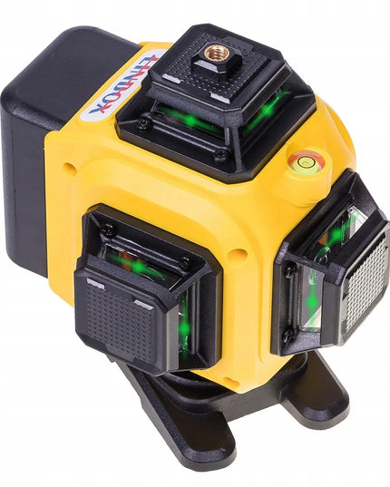 4D lazerinis nivelyras, 16 linijų 360°, kryžminis lazeris, IP54, rinkinys