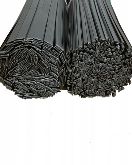 Technet PP plastiko suvirinimo užpildas, 100 g, juodas, juostelės ir trikampio profiliai