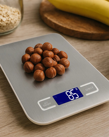 Tikslios elektroninės virtuvinės ir juvelyrinės svarstyklės BLOW KS202 10kg/1g TARA LCD