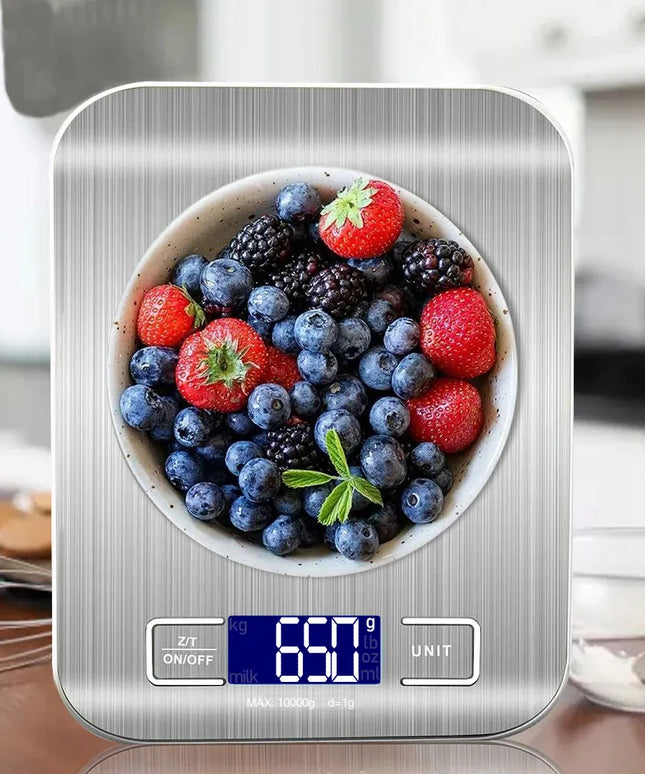 Tikslios elektroninės virtuvinės ir juvelyrinės svarstyklės BLOW KS202 10kg/1g TARA LCD