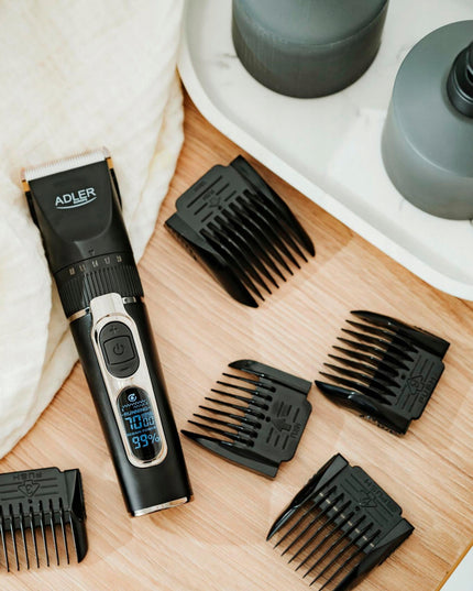 PROFESIONALI Belaidė Plaukų Kirpimo Mašinėlė su LCD ir Tonavimo Funkcija