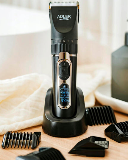 PROFESIONALI Belaidė Plaukų Kirpimo Mašinėlė su LCD ir Tonavimo Funkcija
