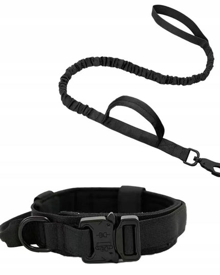 PROFESIONALI TAKTINĖ ŠUNŲ ANTKAKLIS SU METALINE SAGTĖ, TVIRTAS PAVADĖLIS 34-44 CM M