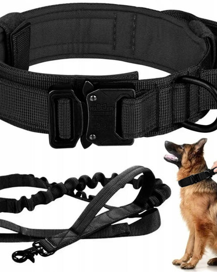 PROFESIONALI TAKTINĖ ŠUNŲ ANTKAKLIS SU METALINE SAGTĖ, TVIRTAS PAVADĖLIS 34-44 CM M