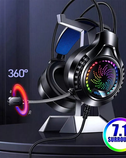 PROFESIONALIOS žaidimų ausinės Q7 su mikrofonu, skirtos PC, PS4, PS5, XBOX ONE