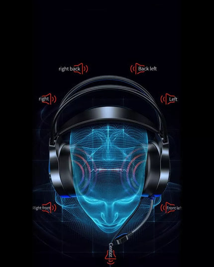 PROFESIONALIOS žaidimų ausinės Q7 su mikrofonu, skirtos PC, PS4, PS5, XBOX ONE