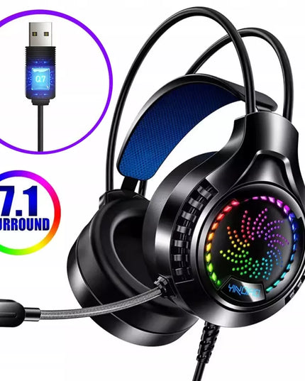 PROFESIONALIOS žaidimų ausinės Q7 su mikrofonu, skirtos PC, PS4, PS5, XBOX ONE