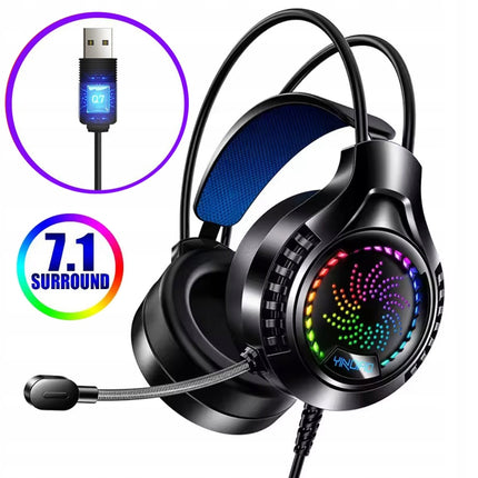 PROFESIONALIOS Žaidimų Ausinės Q7 su Mikrofonu PC PS4 PS5 XBOX ONE