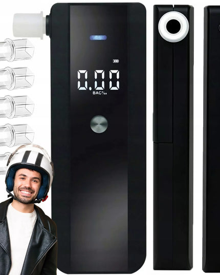 PROFESIONALUS ELEKTRONINIS ALKOMATAS TIKSLUS KALIBRAVIMAS + 5X PUČIAMIEJI PRIPARTUVAI