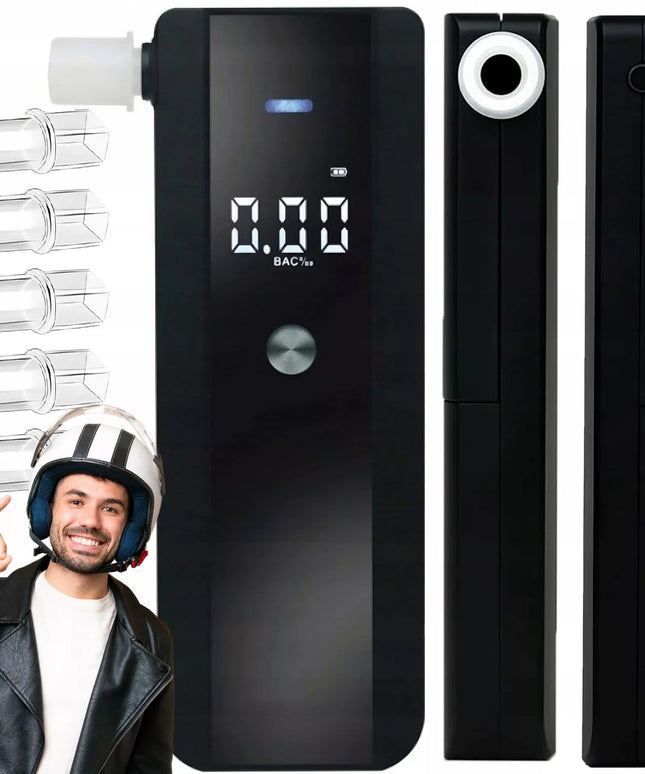 PROFESIONALUS ELEKTRONINIS ALKOMATAS TIKSLUS KALIBRAVIMAS + 5X PUČIAMIEJI PRIPARTUVAI