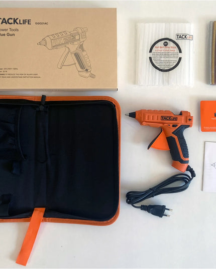 Profesionalus klijų pistoletas Tacklife GGO21AC 30W LED + 60 klijų lazdelių + dėklas