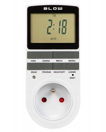 Skaitmeninis laikmačio programuotojas LCD jungiklis su tvarkaraščiu ir lenkų meniu