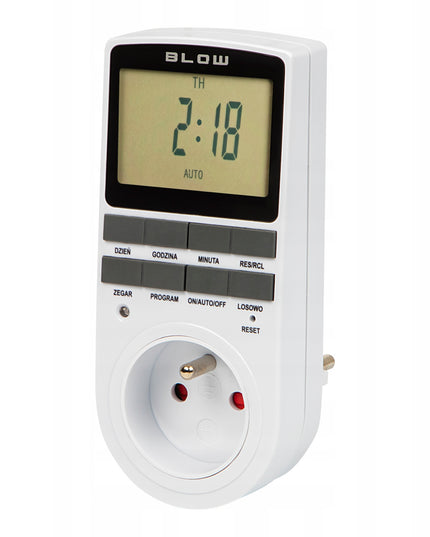 Skaitmeninis laikmačio programuotojas LCD jungiklis su tvarkaraščiu ir lenkų meniu