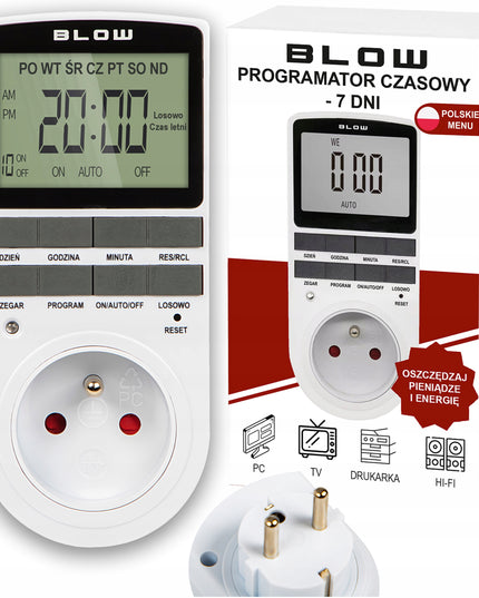 Skaitmeninis laikmačio programuotojas LCD jungiklis su tvarkaraščiu ir lenkų meniu