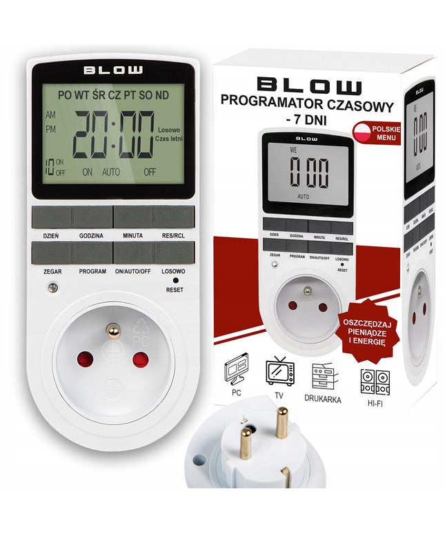 Skaitmeninis laikmačio programuotojas LCD jungiklis su tvarkaraščiu ir lenkų meniu